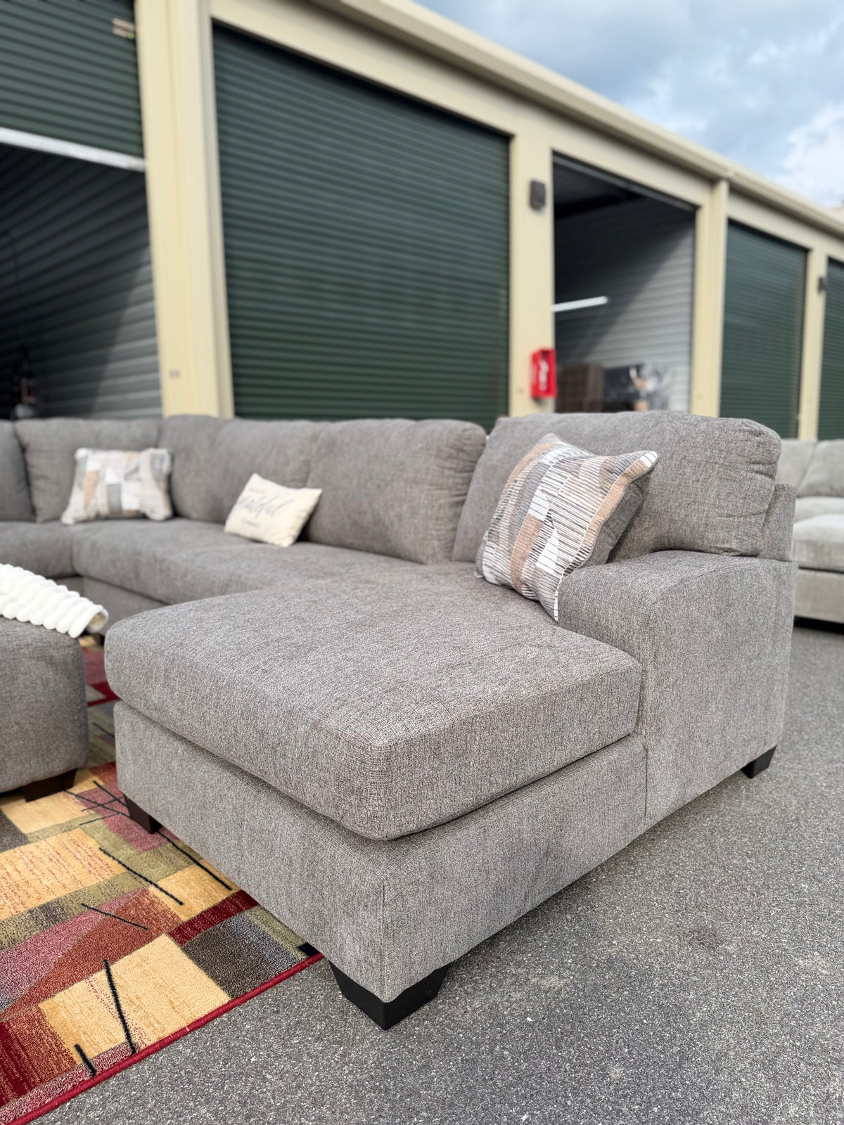 Ashley Newellen sectional, right chaise, chaise view