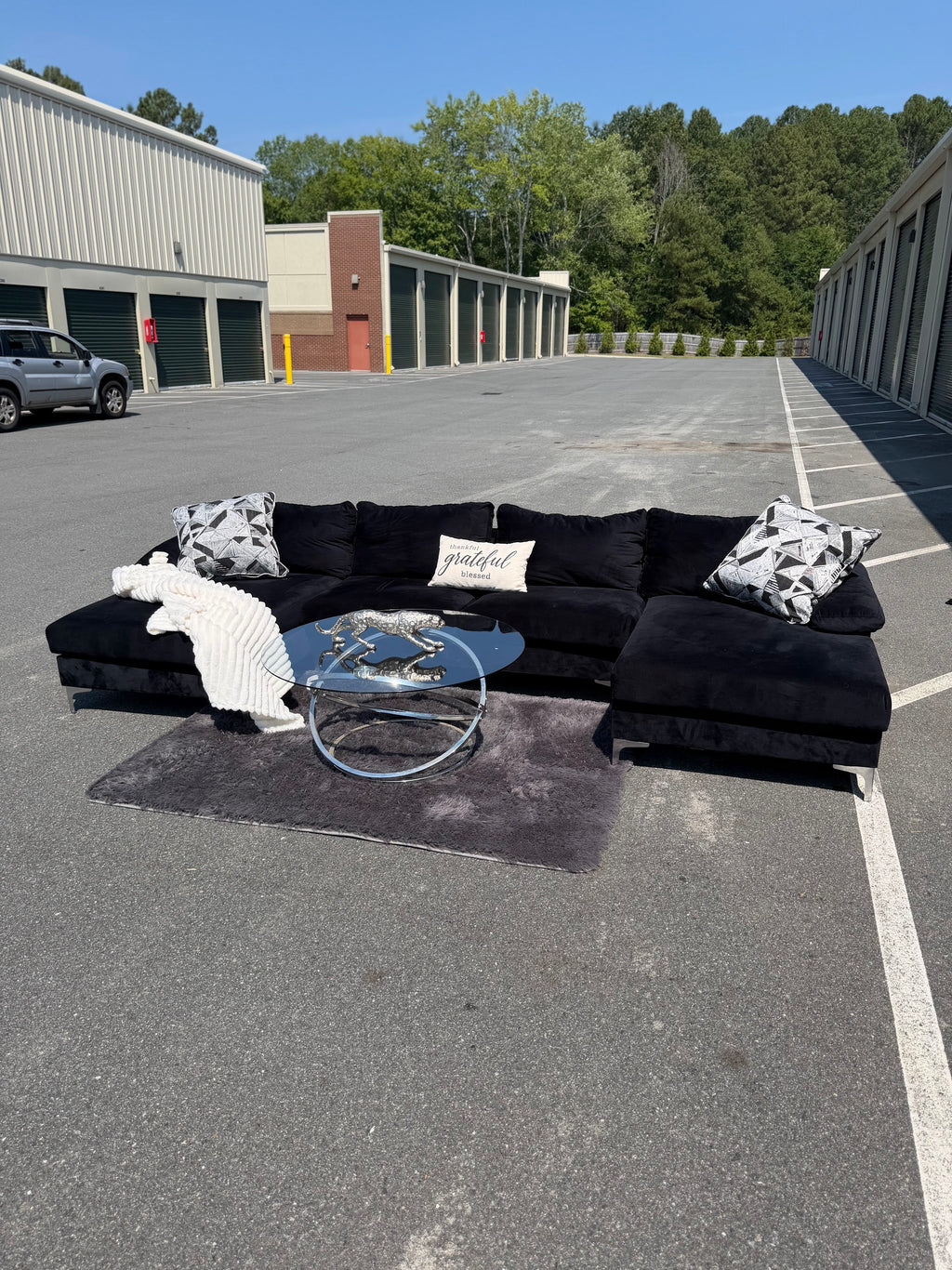 Black U-Shape Sectional, photo 1
