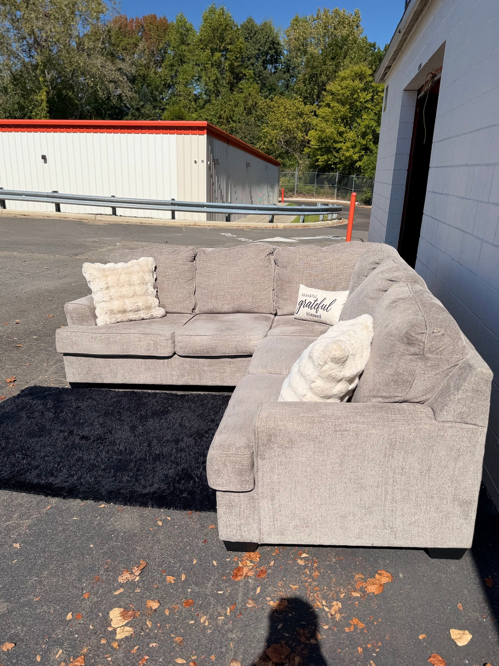 Light Grey L-Shape Sectional, photo 2