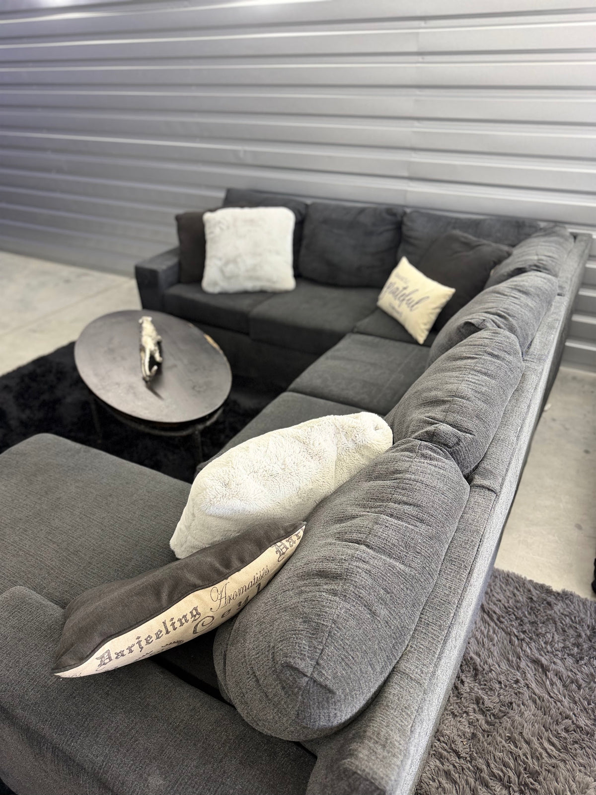 Dark Grey U-Shape Sectional, photo 7