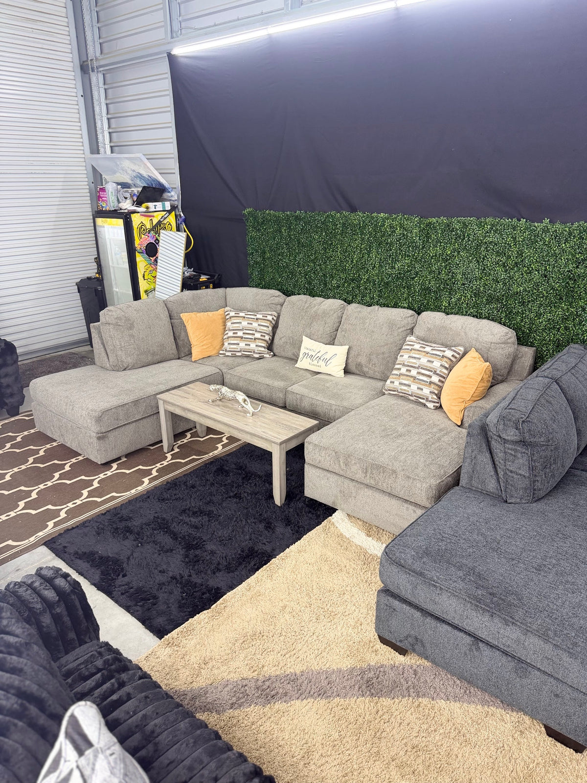 Ashley Ophannon sectional, left chaise, angled view
