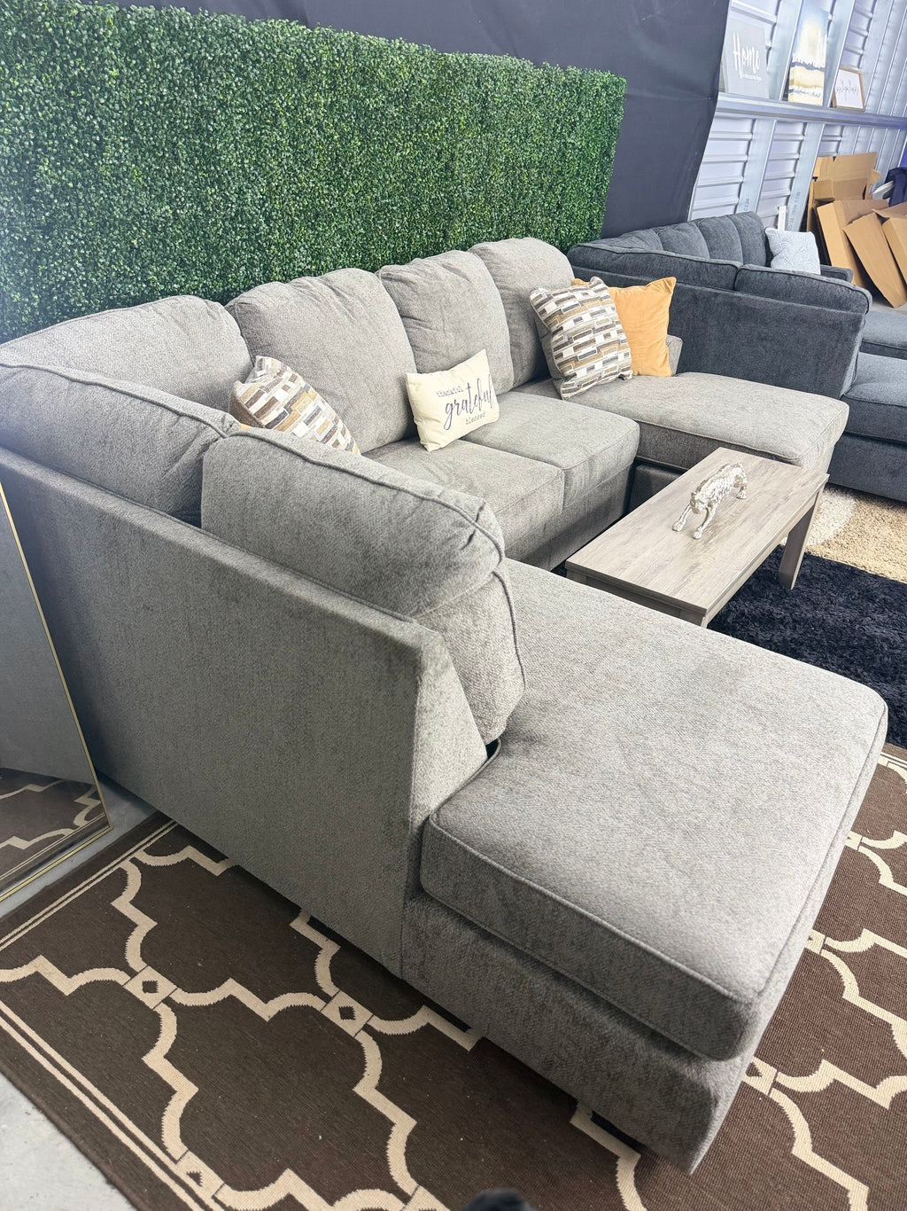 Ashley Ophannon sectional, left chaise, full view