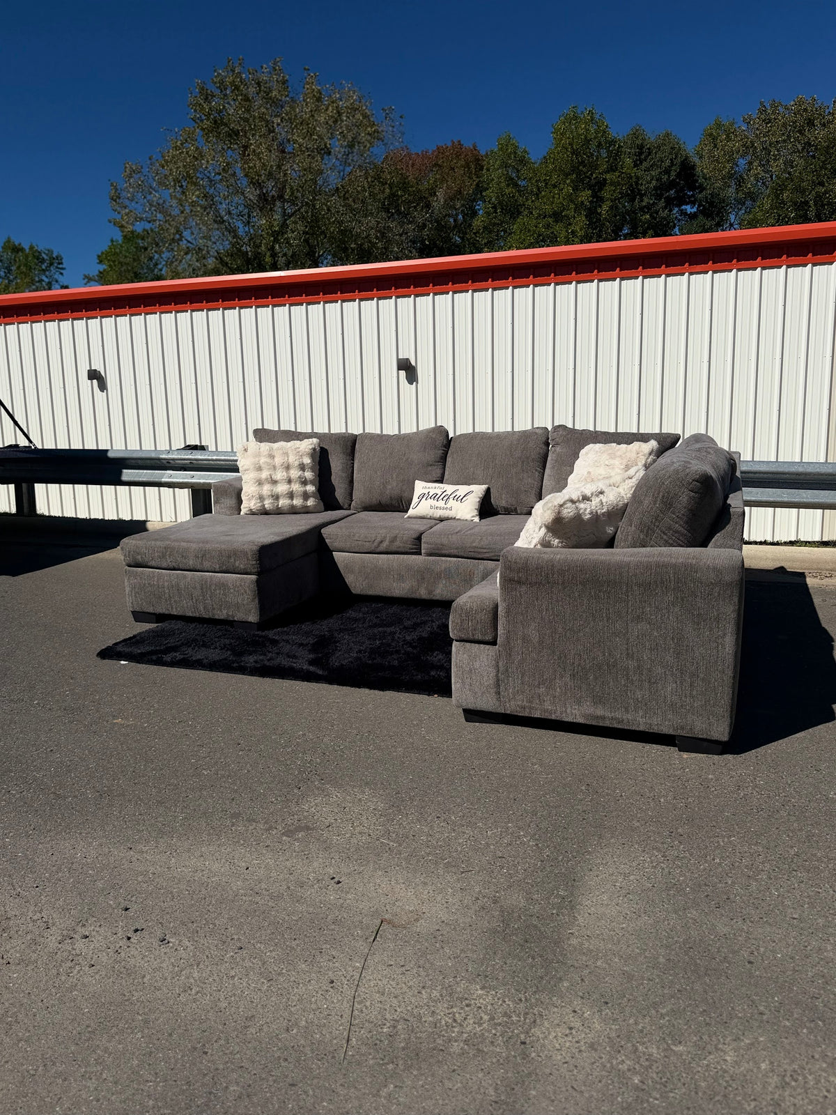 Grey Reversible-Chaise U-Shape Sectional, photo 6
