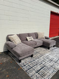Grey Double-Chaise Sectional, photo 1