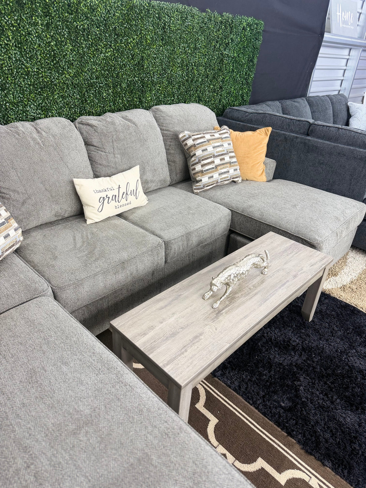 Ashley Ophannon sectional, left chaise, corner view