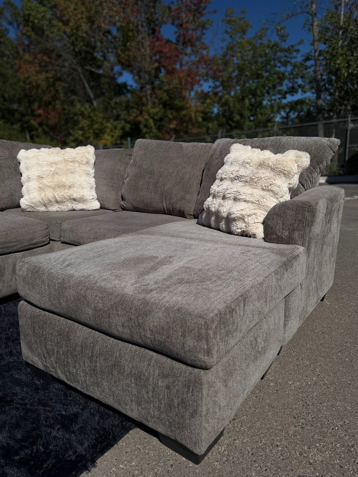 Grey Reversible-Chaise U-Shape Sectional, photo 7