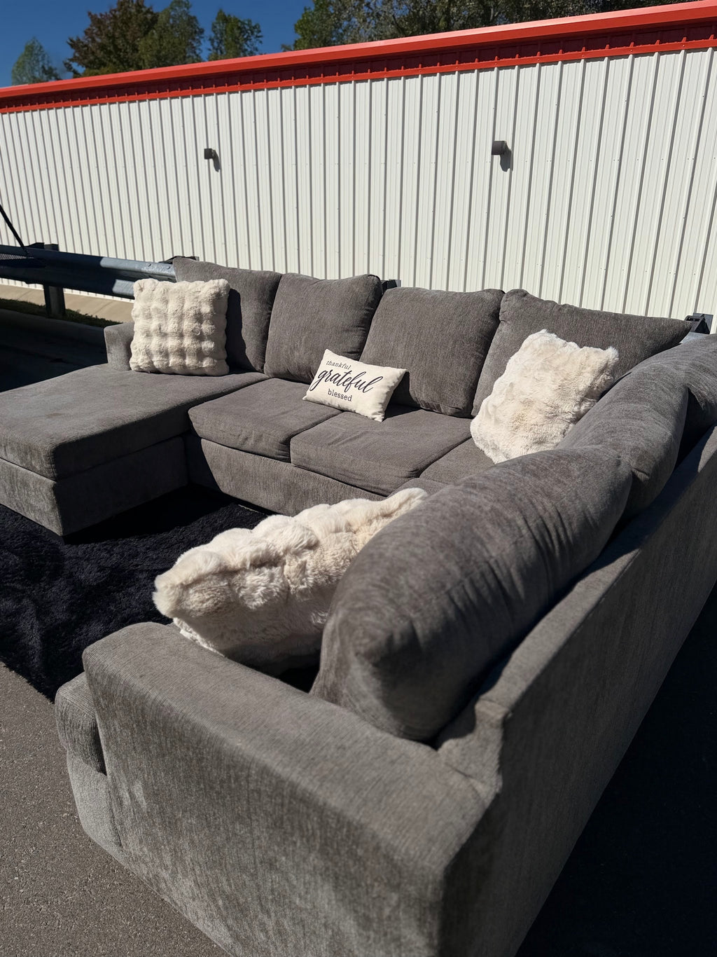 Grey Reversible-Chaise U-Shape Sectional, photo 4