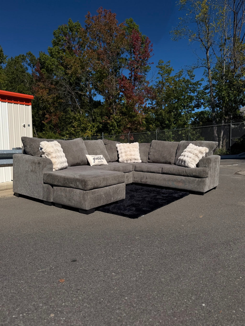 Grey Reversible-Chaise U-Shape Sectional, photo 3