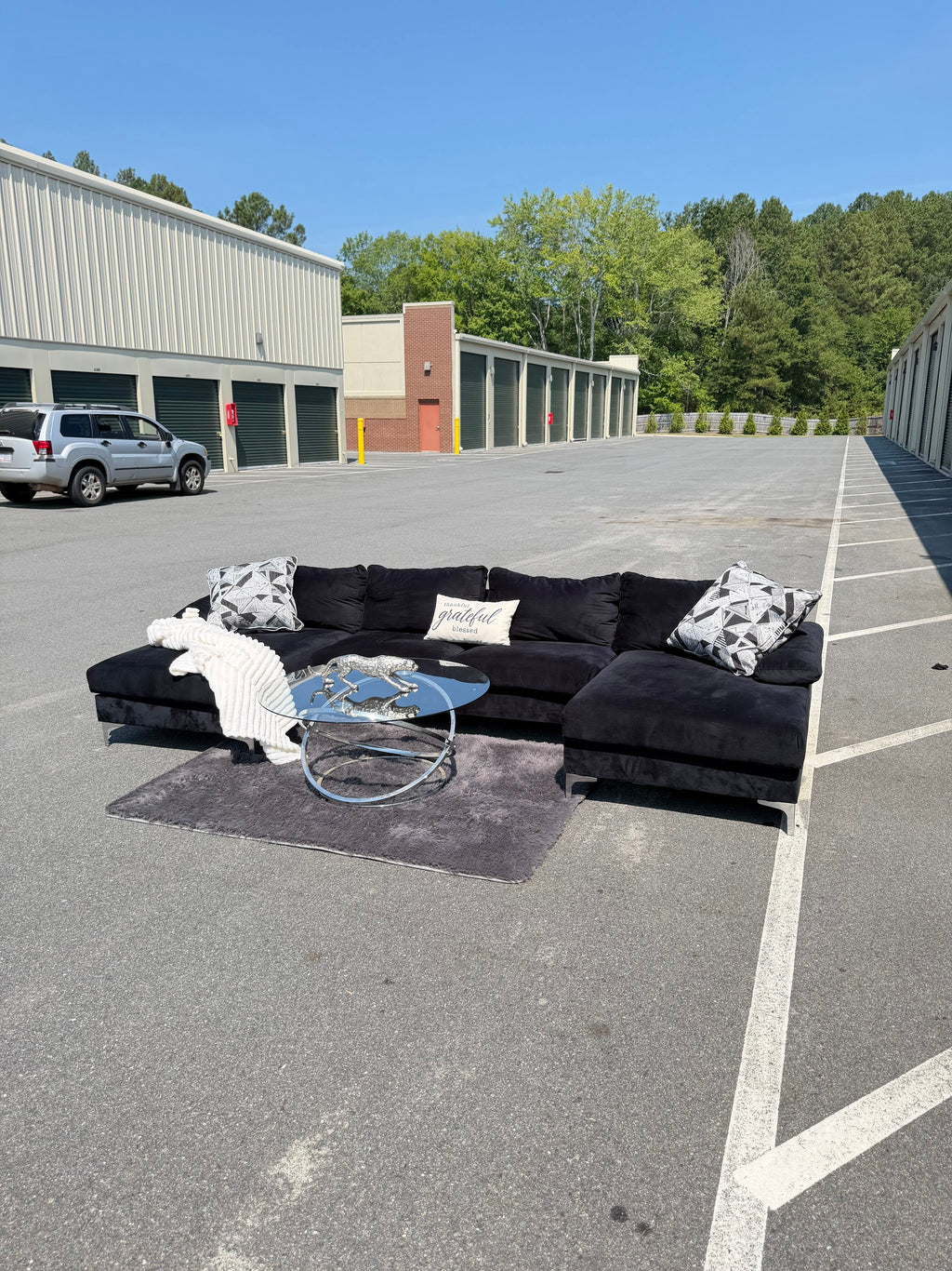 Black U-Shape Sectional, photo 7