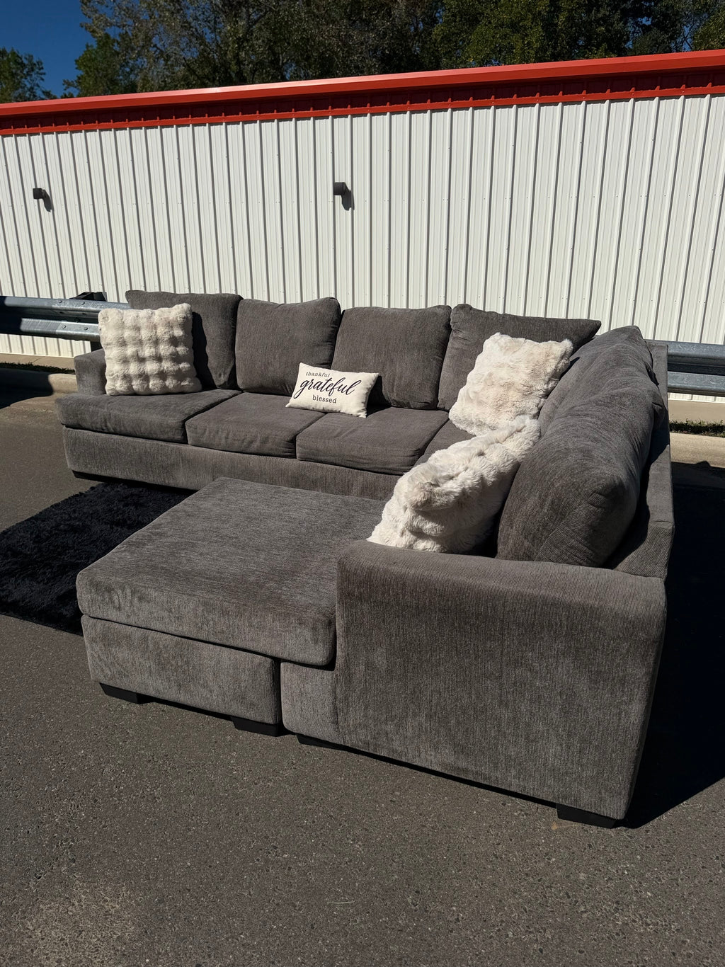 Grey Reversible-Chaise U-Shape Sectional, photo 8