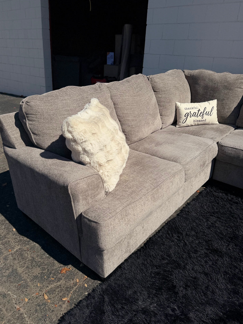 Light Grey L-Shape Sectional, photo 4