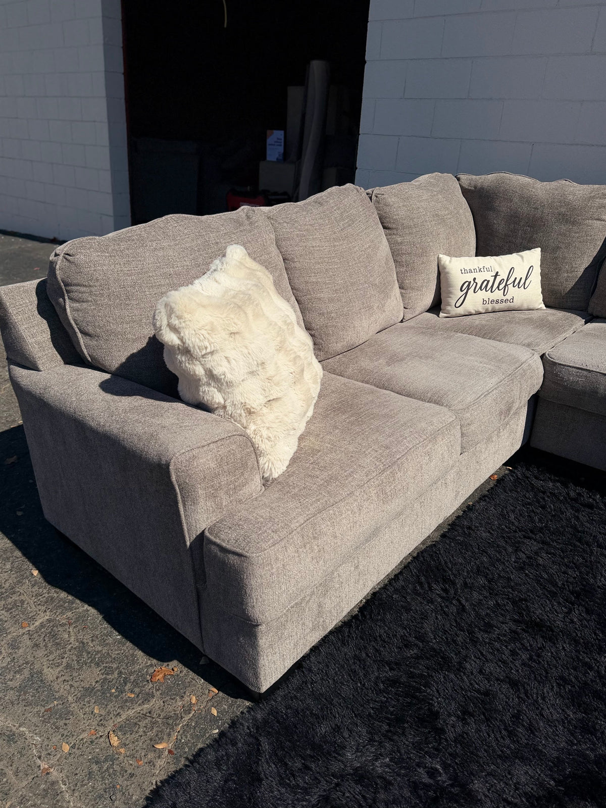 Light Grey L-Shape Sectional, photo 4