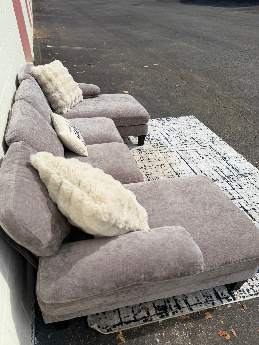 Grey Double-Chaise Sectional, photo 5