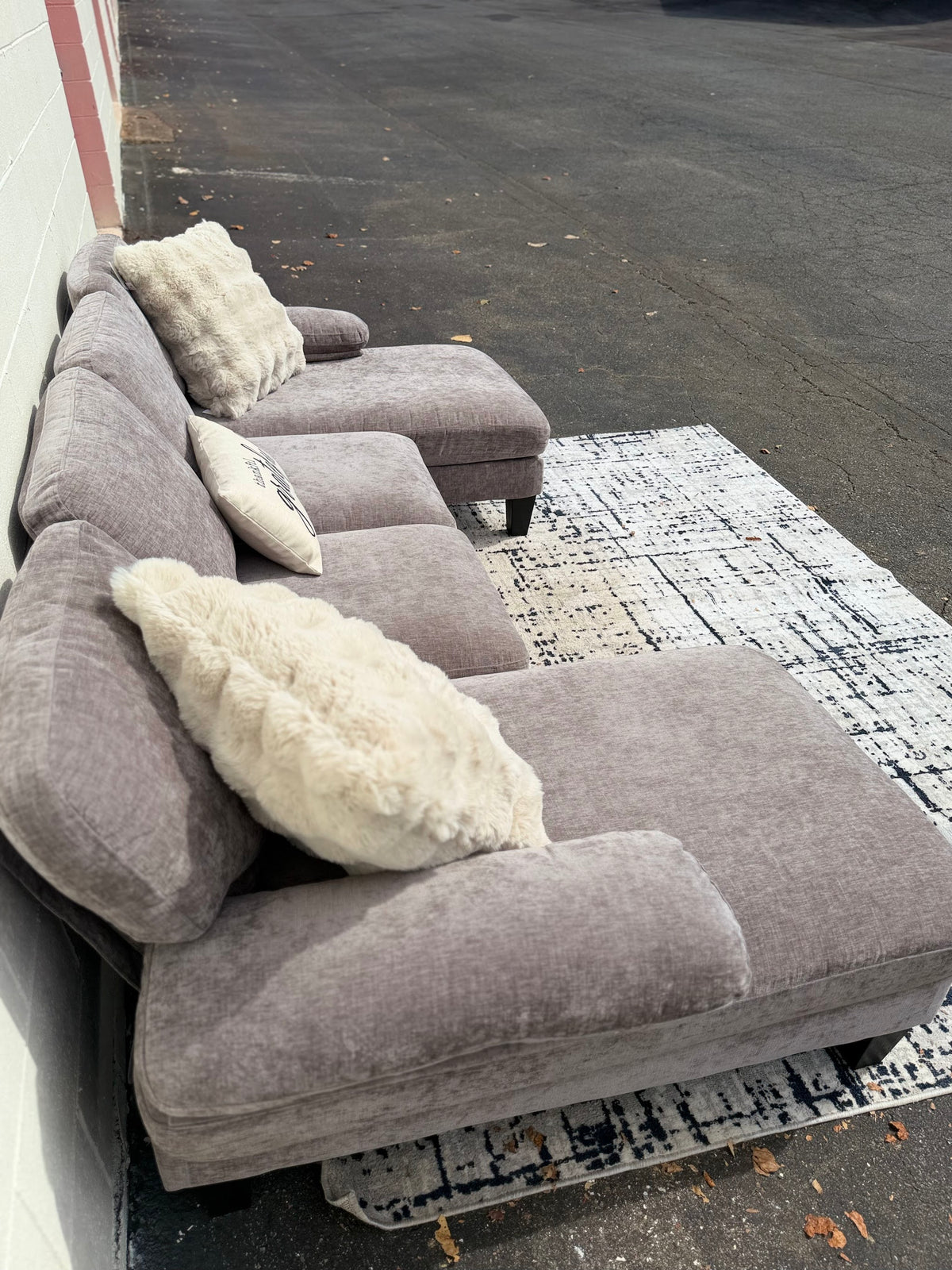 Grey Double-Chaise Sectional, photo 5