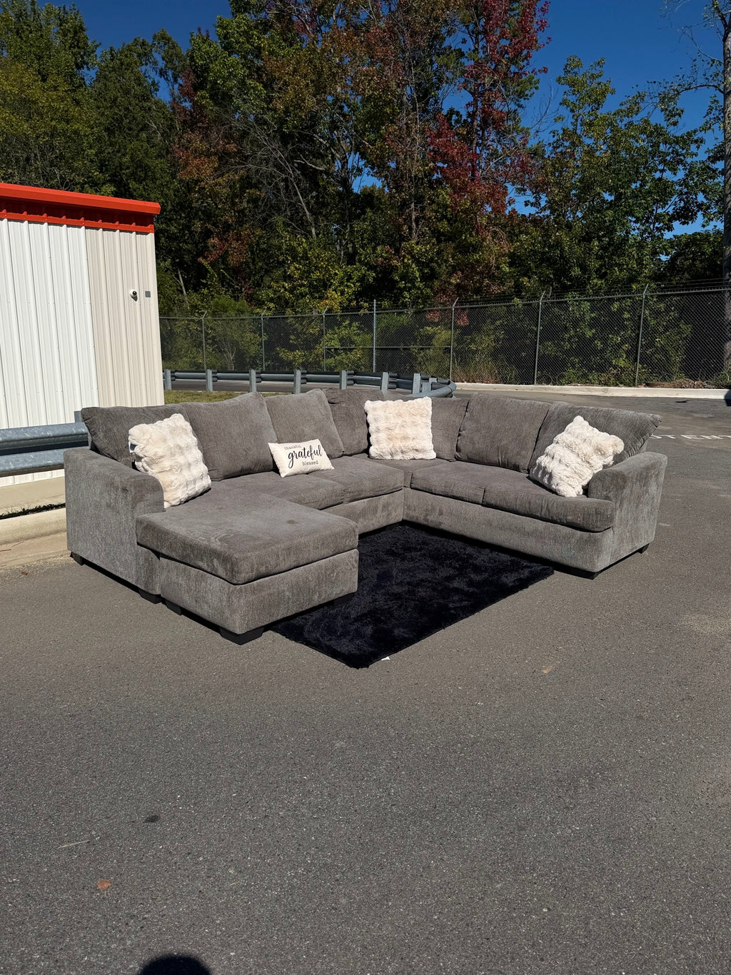Grey Reversible-Chaise U-Shape Sectional, photo 2