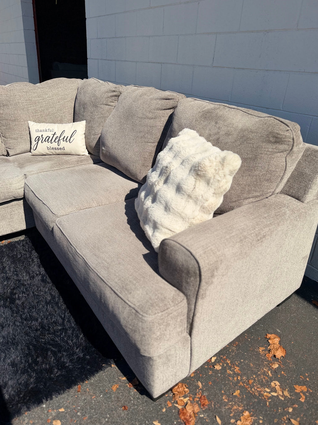 Light Grey L-Shape Sectional, photo 3