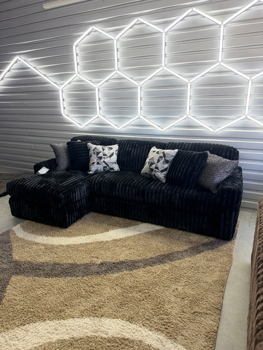 Ashley Midnight Madness Corduroy Sectional