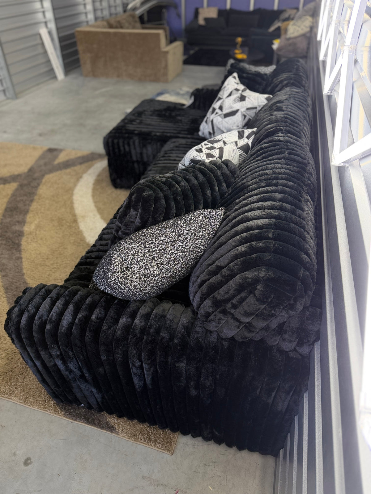 Ashley Midnight Madness Corduroy Sectional