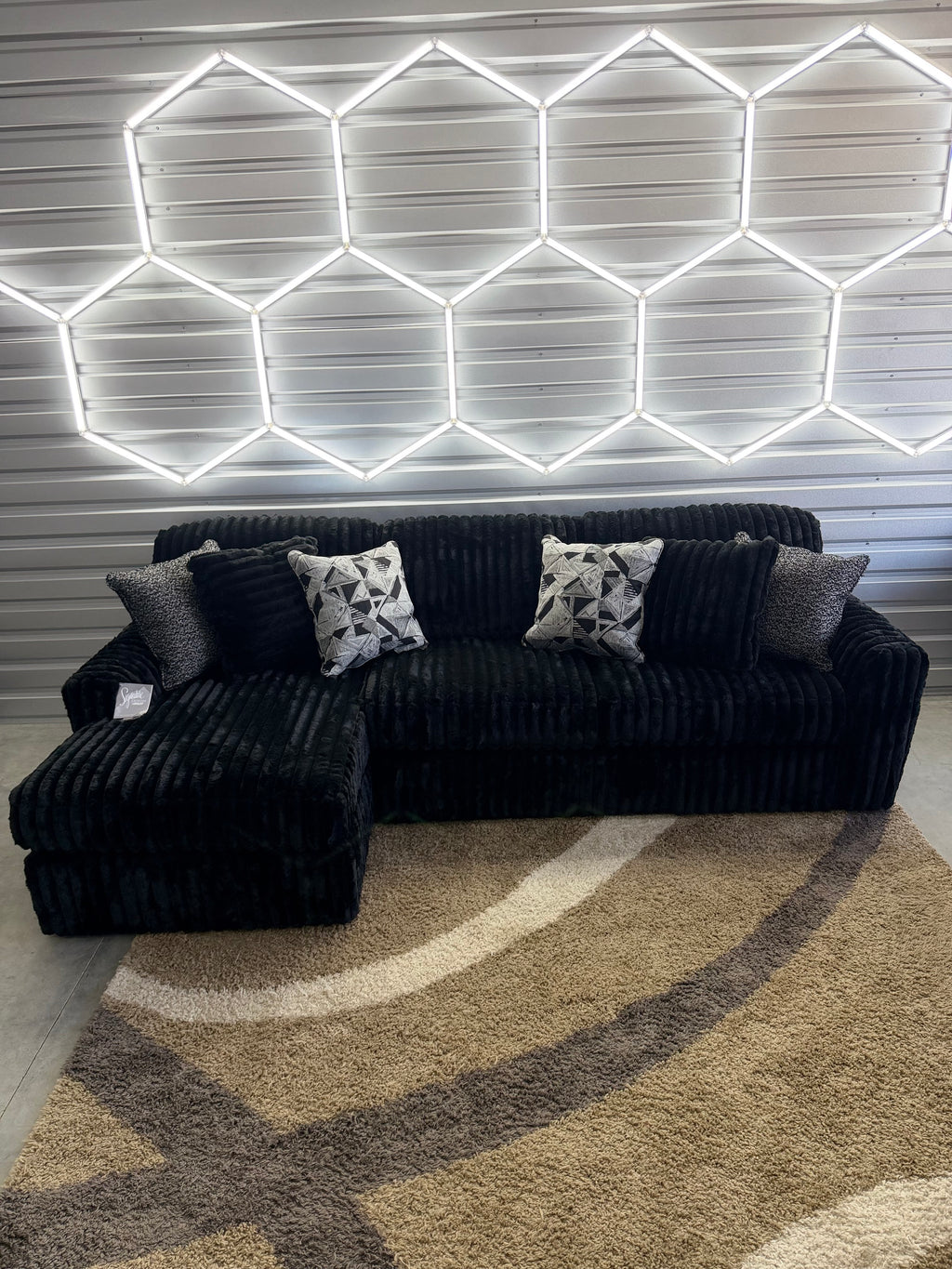 Ashley Midnight Madness Corduroy Sectional